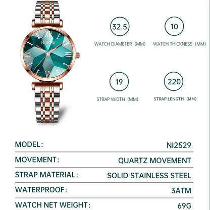 Diamond Mirror & Women's Watch 2529 Nibosi