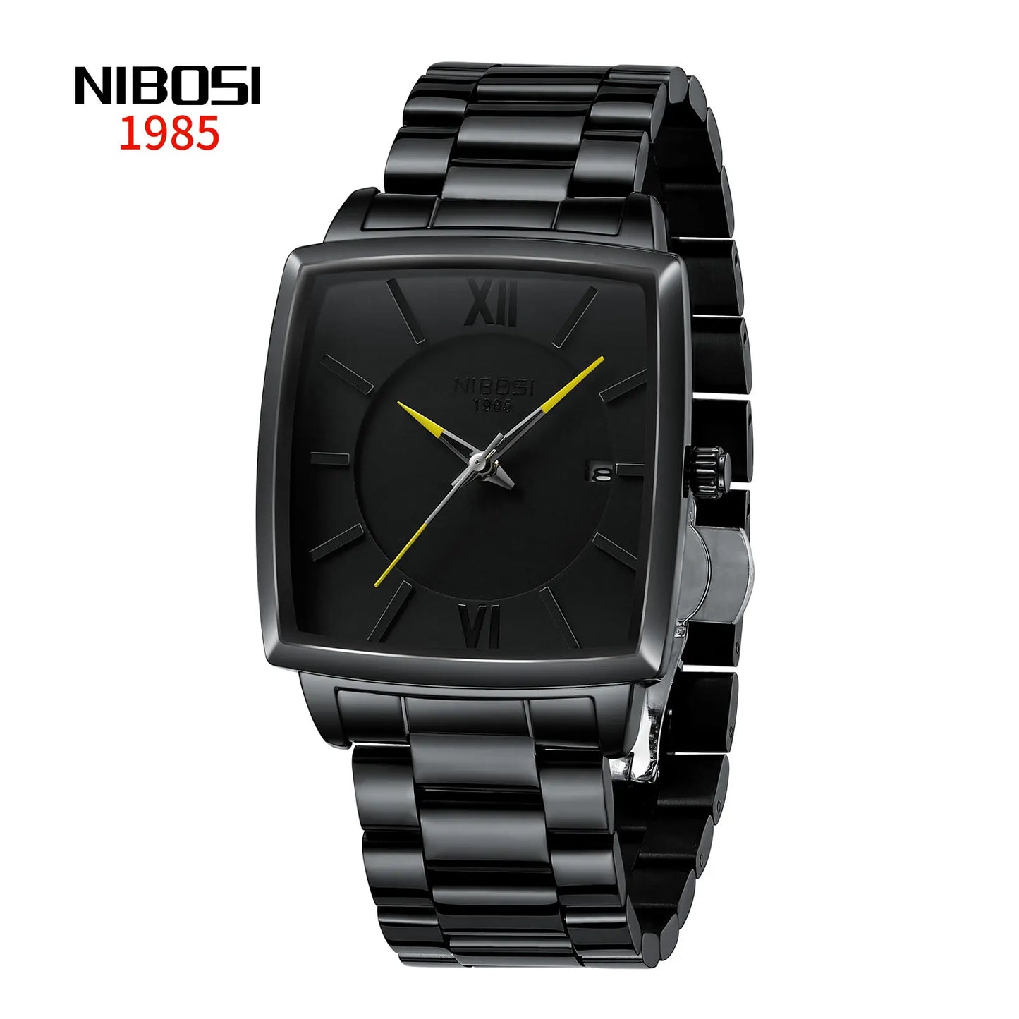 2601 Black Square Chronograph Men's Watch
