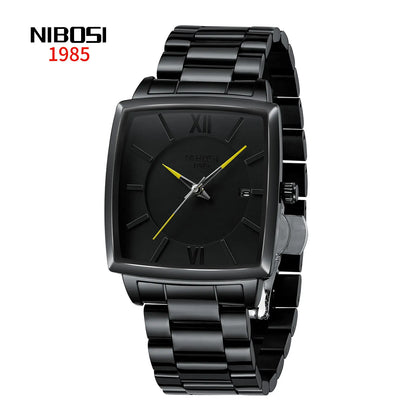 2601 Black Square Chronograph Men's Watch