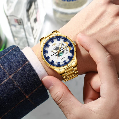 NIBOSI 2383 Industrial Skeleton Quartz Watch