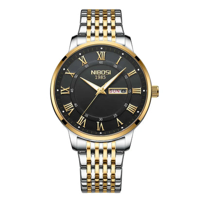 NIBOSI 2569 Classic Roman Day-Date Watch