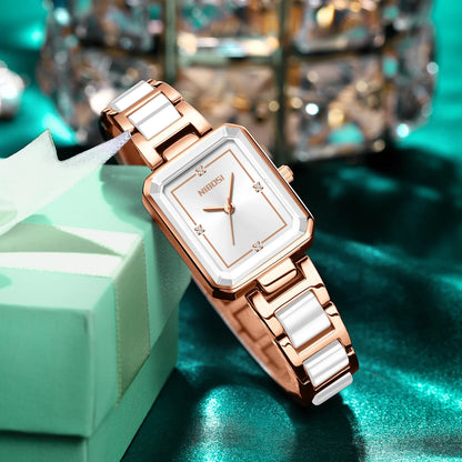 2668 Simple Ceramic Small Square Watch