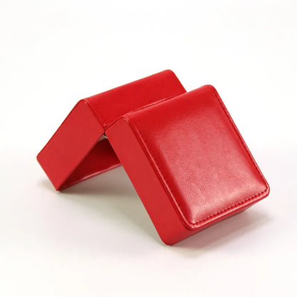 Red jewelry box on a white background