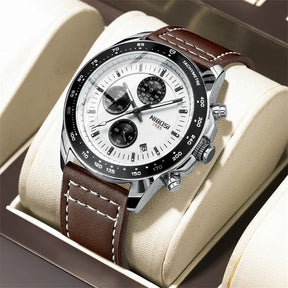 Leather Strap & Quartz Watch 2636 Nibosi