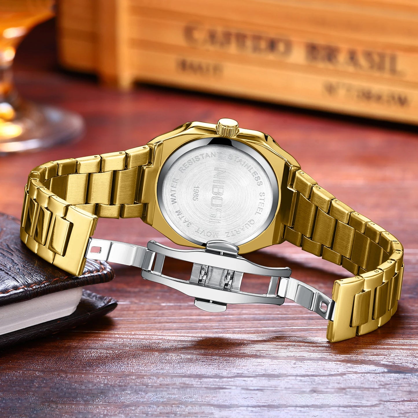NIBOSI 2690 Retro Square Quartz Watch