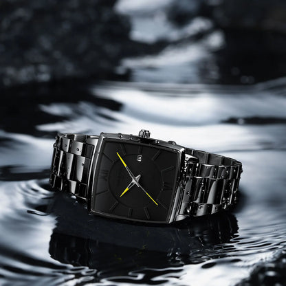 2601 Black Square Chronograph Men's Watch