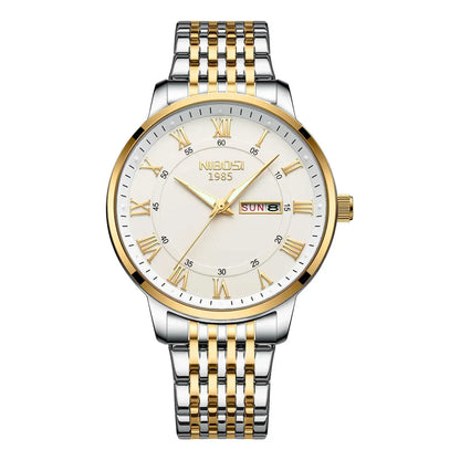 NIBOSI 2569 Classic Roman Day-Date Watch