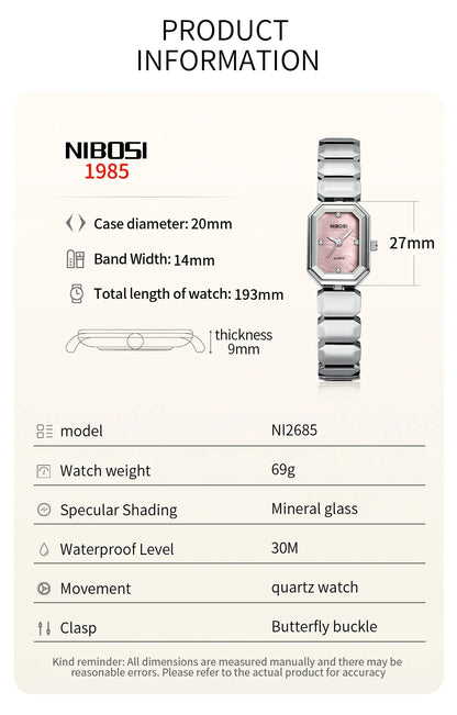 Elegant Square Watch 2685