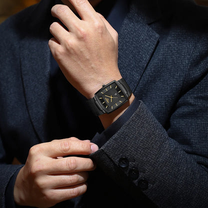 NIBOSI 2613 Modern Square Mesh Watch