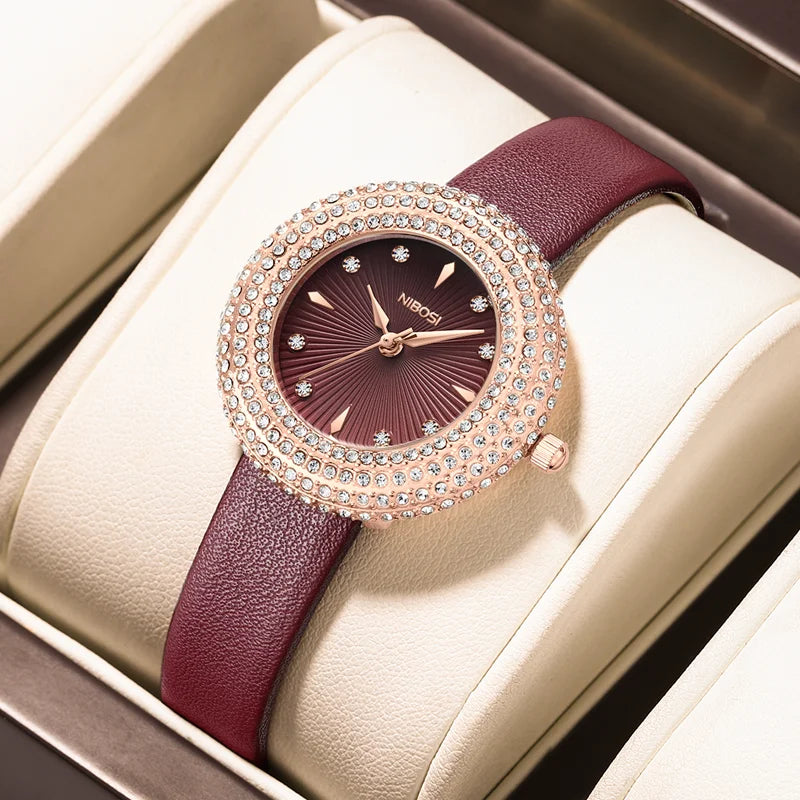 Diamond Stylish & Waterproof Watch 2561 Nibosi