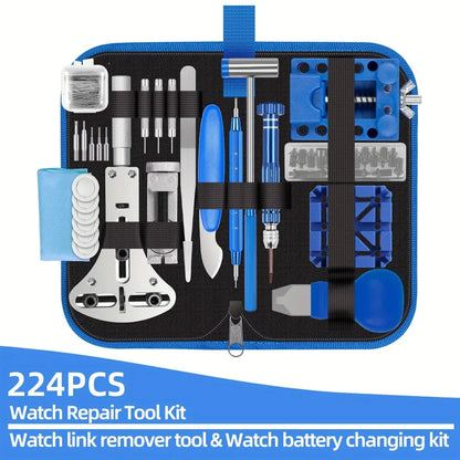 NIBOSI Professional Watch Repair Tool Kit – 224 Pieces