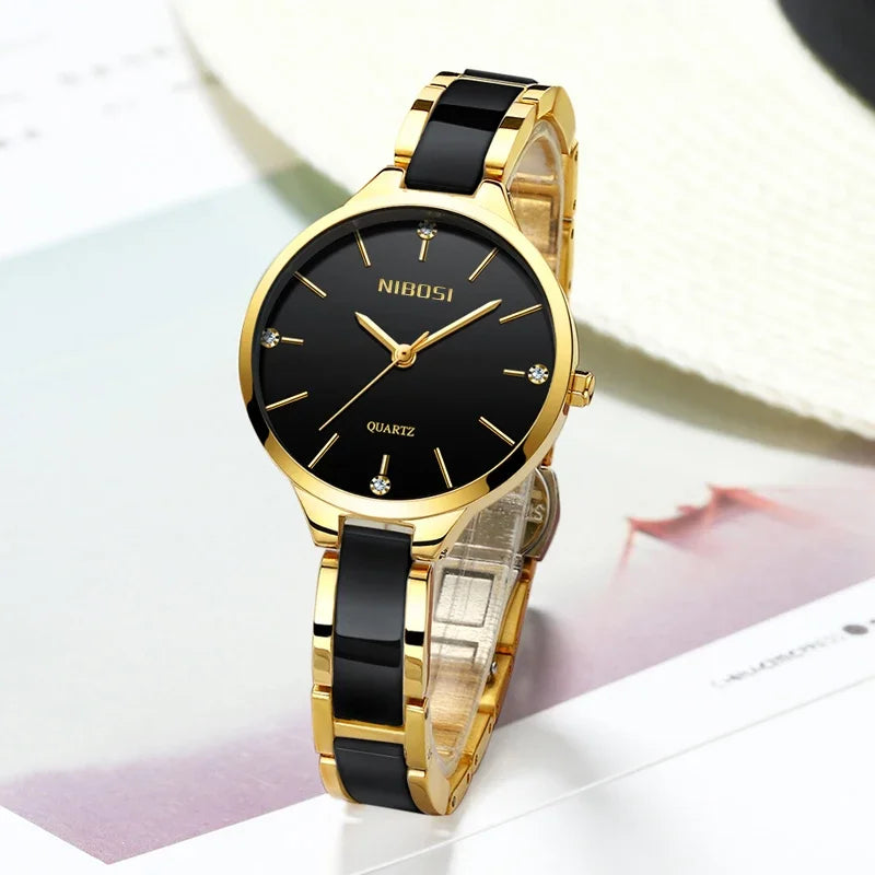 Ceramic Bracelet & Quartz Watch 2330 Nibosi