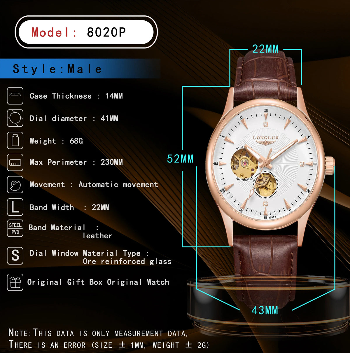 LONGLUX 8020P Heritage Open Heart Mechanical