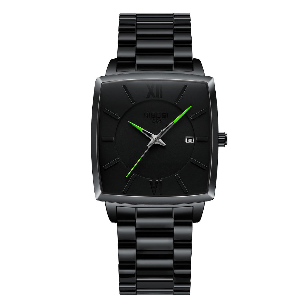 2601 Black Square Chronograph Men's Watch