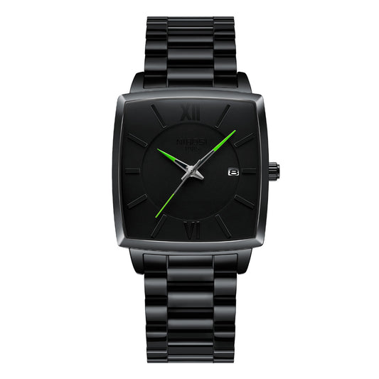 2601 Black Square Chronograph Men's Watch